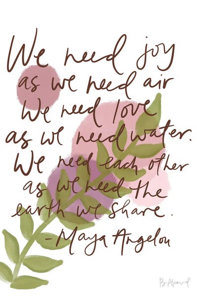 Literature: Maya Angelou Joy by Bec Akard