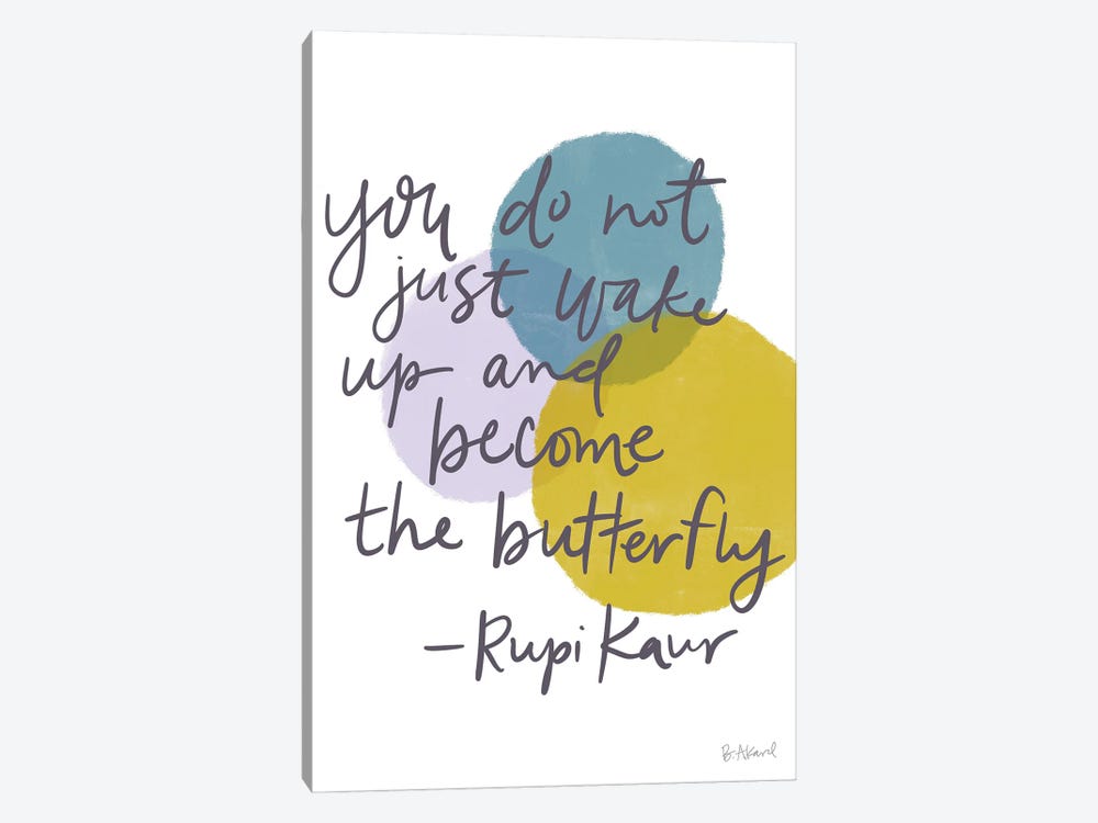 Rubi Kaur Butterfly by Bec Akard 1-piece Canvas Art Print