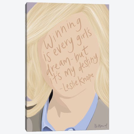 Leslie Knope Canvas Print #BKD7} by Bec Akard Canvas Wall Art