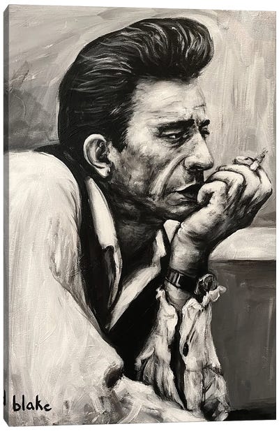 Johnny Cash Canvas Art Print - Blake Munch