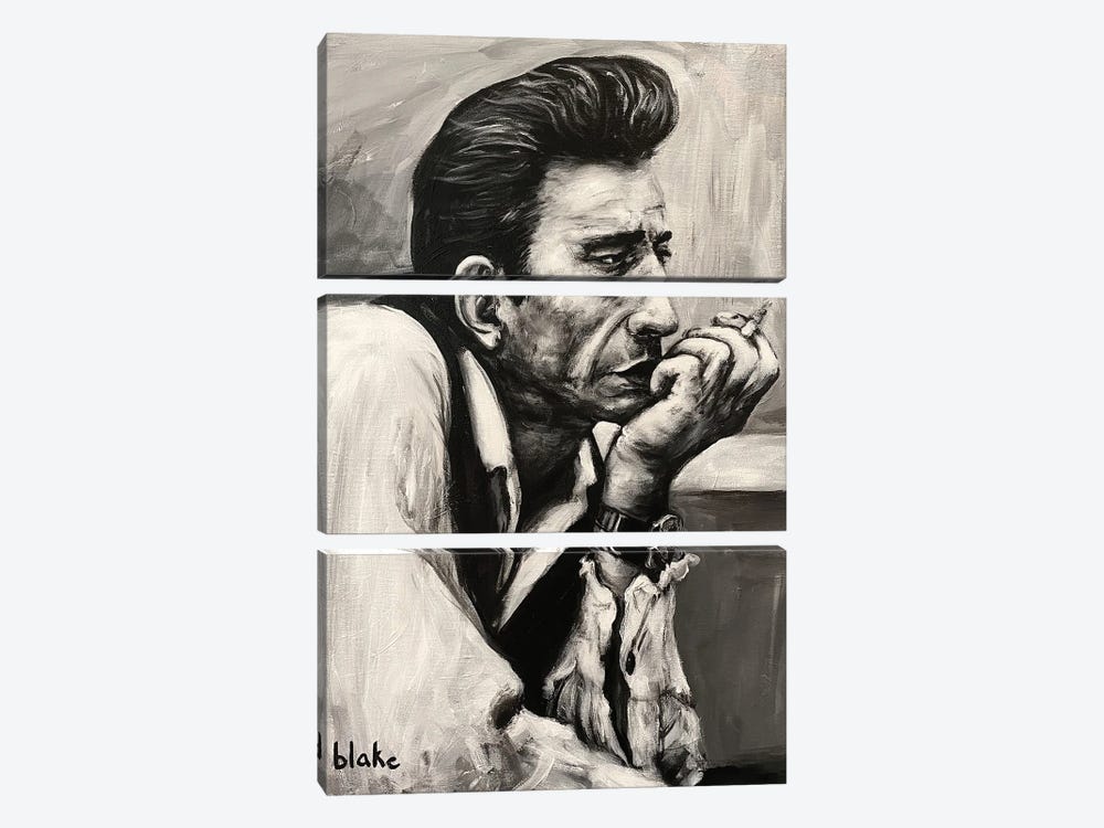 Johnny Cash by Blake Munch 3-piece Canvas Art
