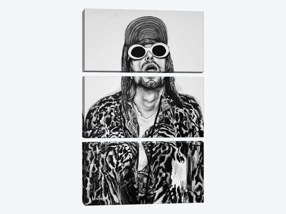 Kurt Cobain by Blake Munch 3-piece Art Print