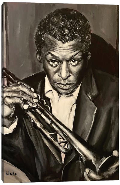 Miles Davis Canvas Art Print - Trumpet Art