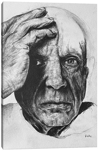 Picasso Contemplating Canvas Art Print - Blake Munch