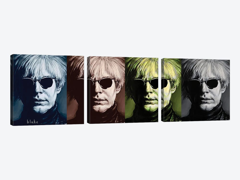 Warhol In Quadraphonic by Blake Munch 3-piece Canvas Print