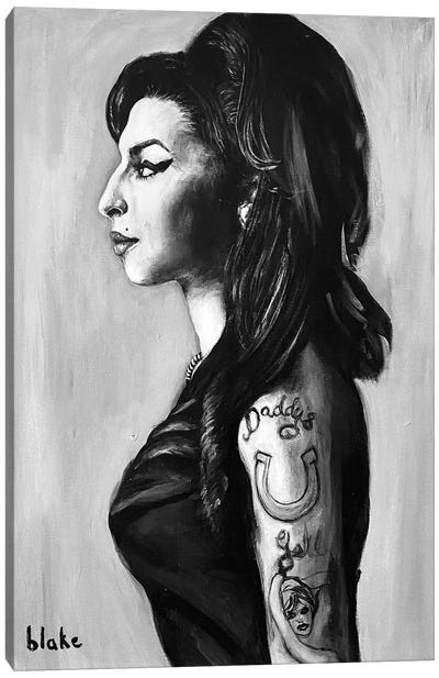Amy Winehouse Canvas Art Print - Blake Munch