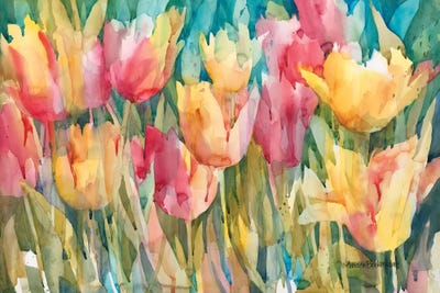 Pastel Tulips by Annelein Beukenkamp multi panel art
