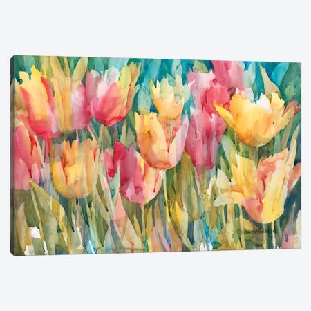 Pastel Tulips Canvas Print #BKK100} by Annelein Beukenkamp Canvas Art Print