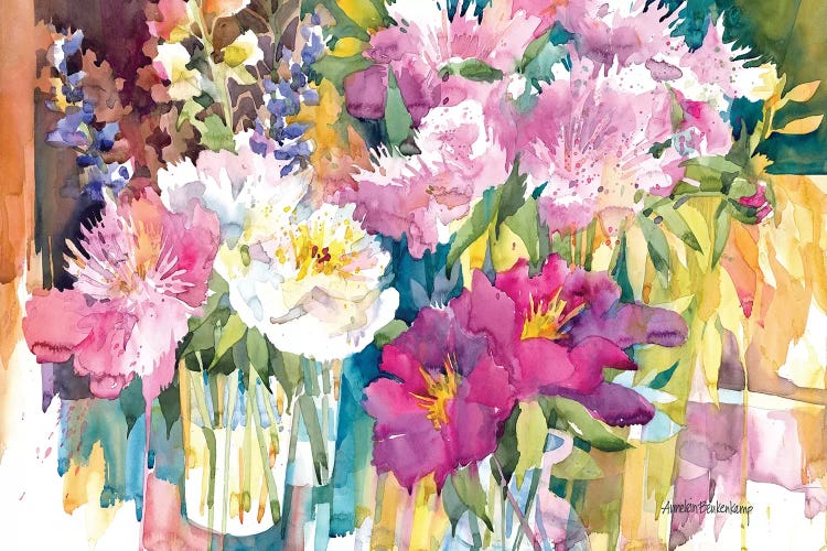 Plethora Of Peonies by Annelein Beukenkamp wall art