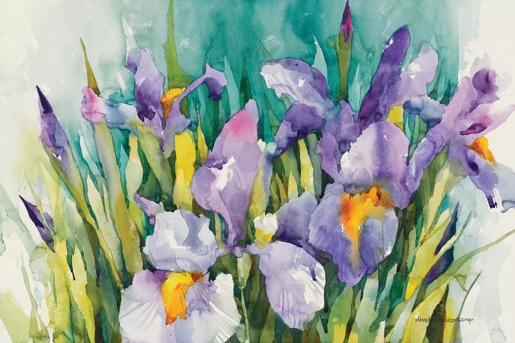 Purple Irises by Annelein Beukenkamp wall art