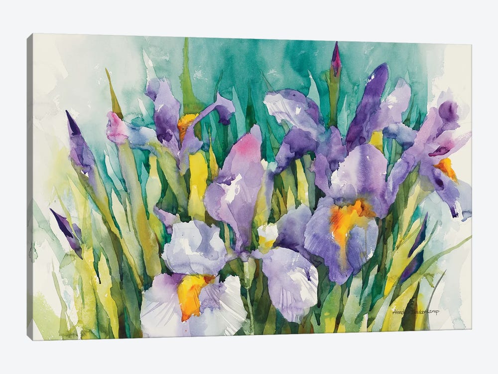 Purple Irises by Annelein Beukenkamp 1-piece Art Print