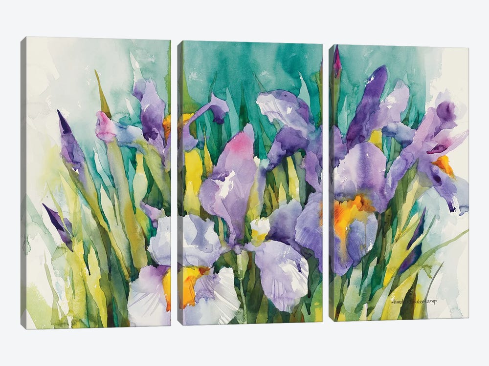 Purple Irises Canvas Print by Annelein Beukenkamp | iCanvas
