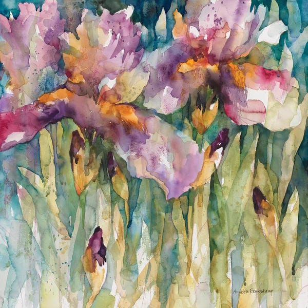 Watercolor Flowers: Siberian Iris by Annelein Beukenkamp