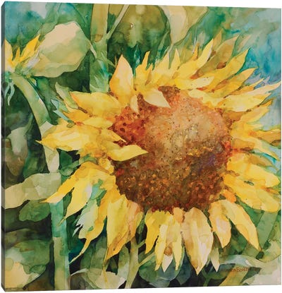 Sunflower Canvas Art Print - Annelein Beukenkamp