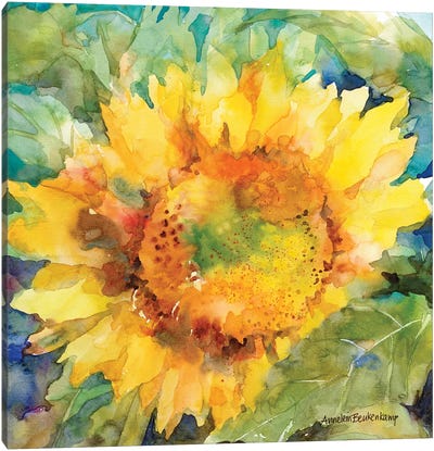 Sunshower Canvas Art Print - Sunflower Art