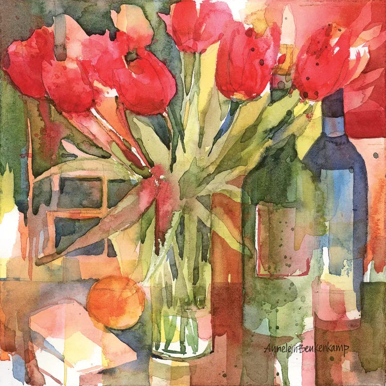 Bottles & Blooms by Annelein Beukenkamp wall art