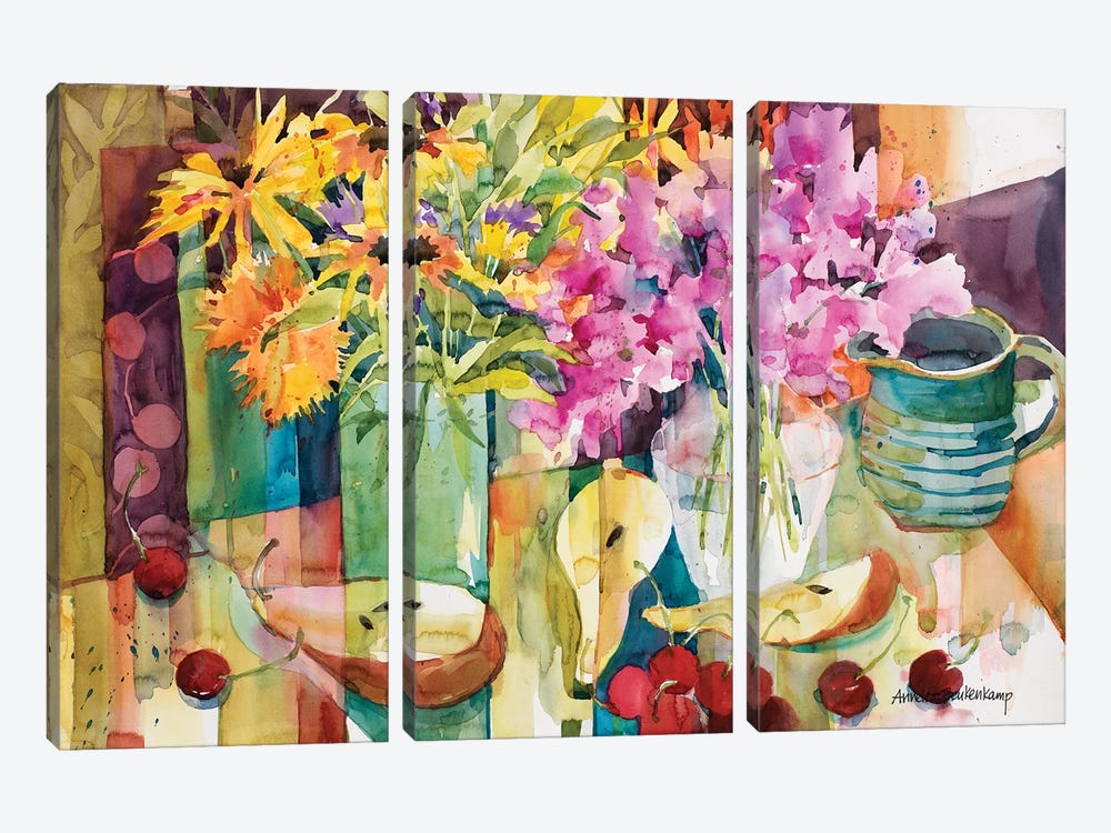Cherries Jubilee by Annelein Beukenkamp 3-piece Canvas Print