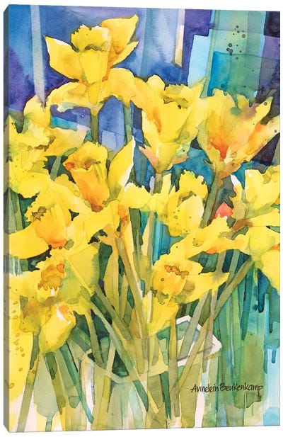 Daffodil Delight Canvas Art Print - Annelein Beukenkamp