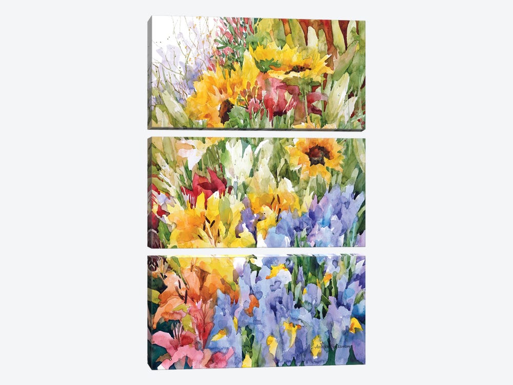Flower Power by Annelein Beukenkamp 3-piece Canvas Art Print
