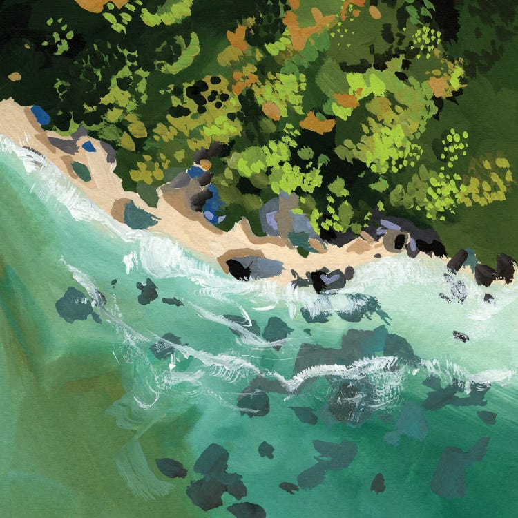 Aerial Rocky Coast by Brook Page wall art
