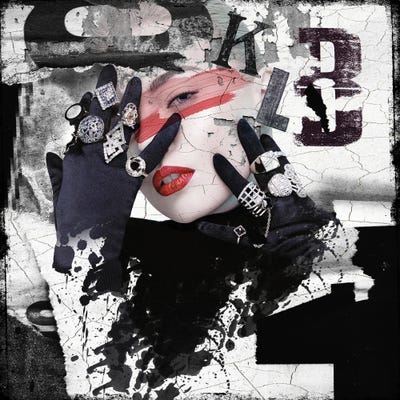 Canvas Print: Black & Red Lips by Micha Baker - thumbnail