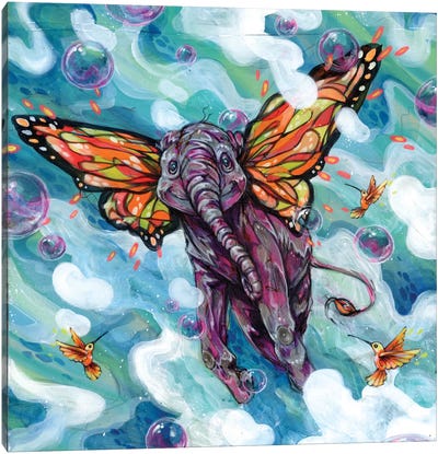 Lollapopaphant Canvas Art Print - Monarch Butterflies