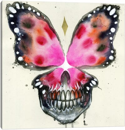 Skullerfly X Canvas Art Print - Wings Art