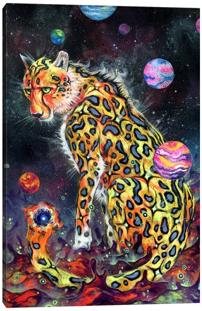 Space Cheetah Canvas Art Print - Swartz Brothers Art