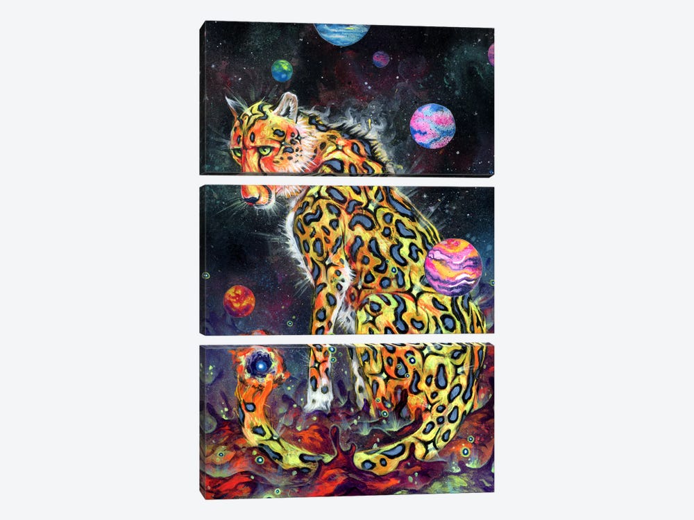 Space Cheetah by Swartz Brothers Art 3-piece Canvas Art Print