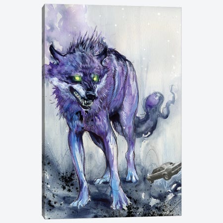 Fever Wolf Canvas Print #BKT125} by Swartz Brothers Art Canvas Art Print