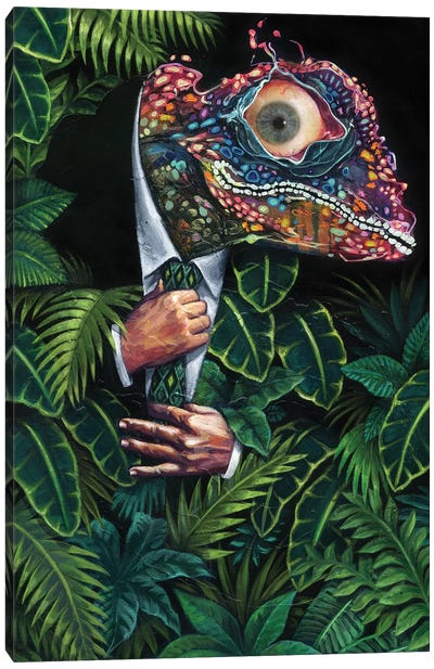 Blendini Canvas Art Print - Chameleons