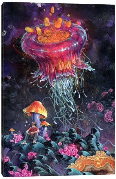 SoundScape Canvas Art Print - Jellyfish Art