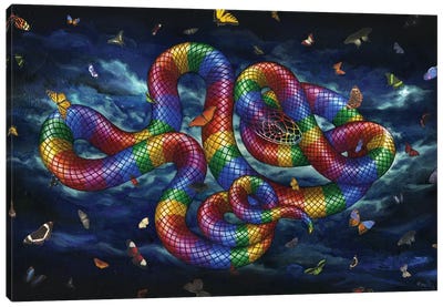 Power in Colors II Canvas Art Print - Snake Art