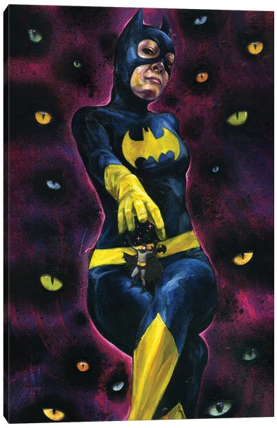 Bat Nip Canvas Art Print - Batgirl