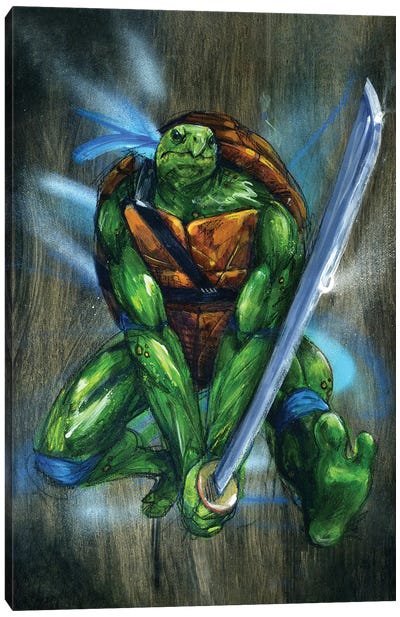 TMNT Leonardo Canvas Art Print - Teenage Mutant Ninja Turtles