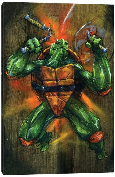 TMNT Michaelengelo Canvas Art Print - Teenage Mutant Ninja Turtles