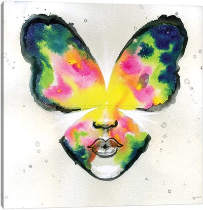 Butterfly Kiss Canvas Art Print - Wings Art