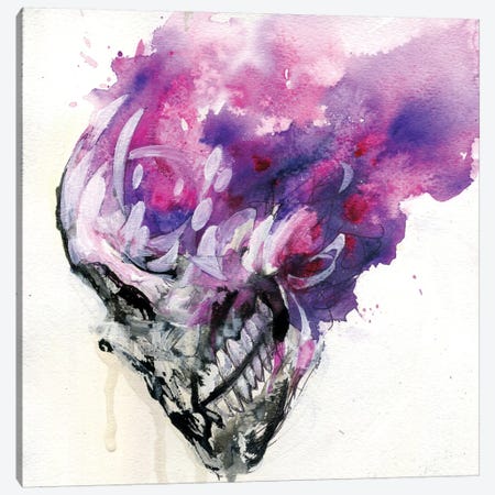 Purple Skull Canvas Print #BKT3} by Swartz Brothers Art Canvas Art