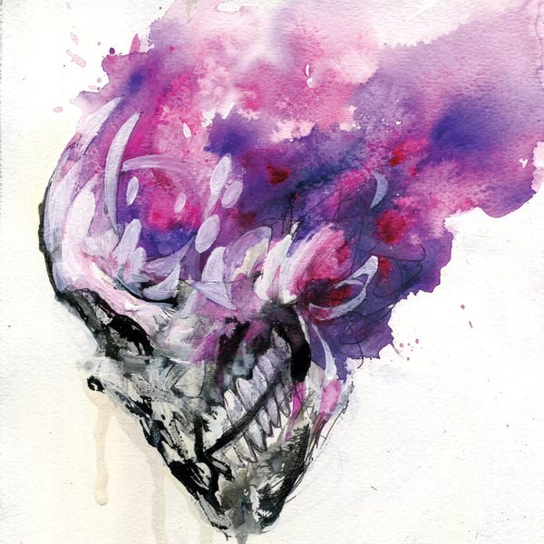 Swartz Brothers Art: Purple Skull by Swartz Brothers Art