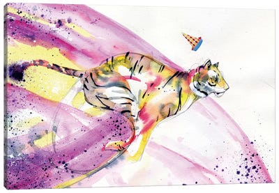 Fashionably Late Canvas Art Print - Tiger Art
