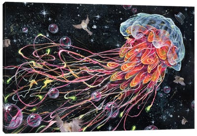 Gentle Jelly Canvas Art Print - Psychedelic Animals