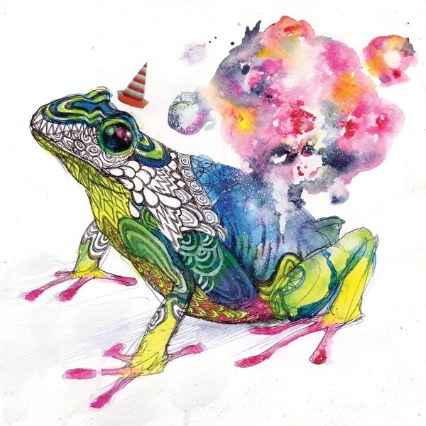Frogs: Party Frog by Swartz Brothers Art