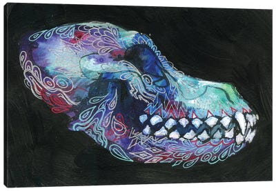 Dog Skull Canvas Art Print - Swartz Brothers Art