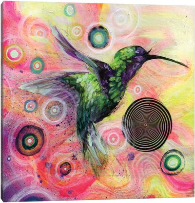 Hum Slow Canvas Art Print - Hummingbird Art