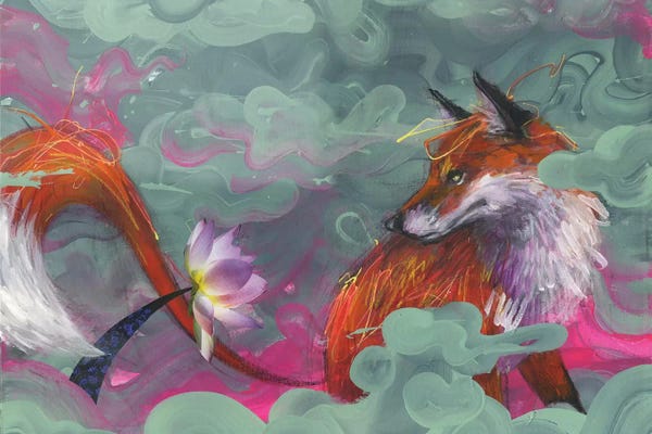 Foxes: In Bloom by Swartz Brothers Art