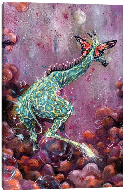 Riff Raffe Canvas Art Print - Psychedelic Animals