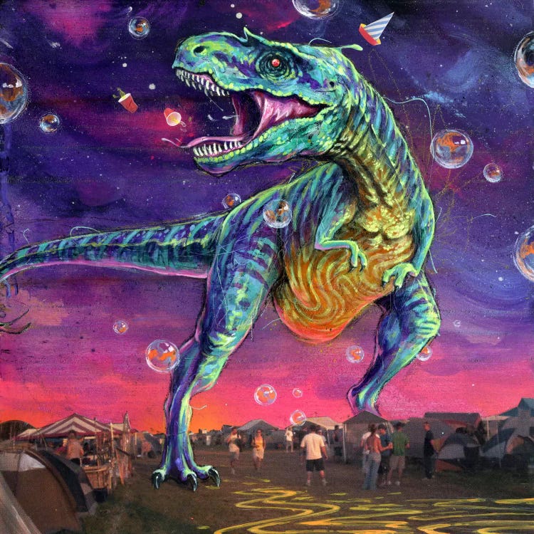 Festasaurus Rex by Swartz Brothers Art wall art