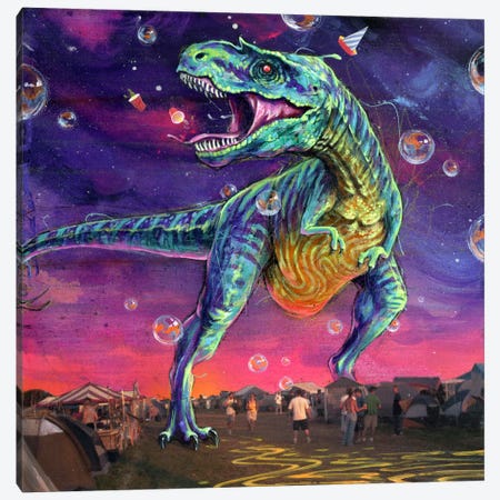 Festasaurus Rex Canvas Print #BKT93} by Swartz Brothers Art Art Print