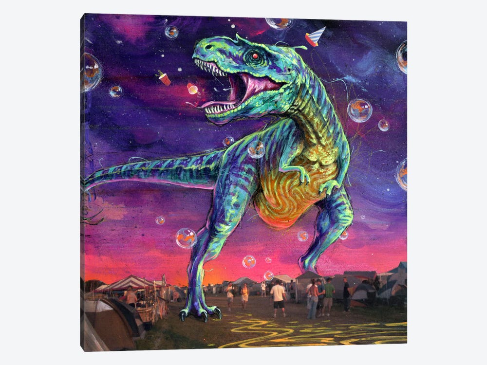 Festasaurus Rex by Swartz Brothers Art 1-piece Canvas Art Print