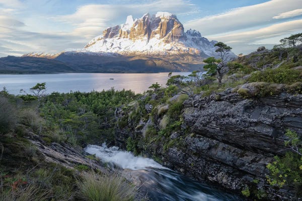 Steve Berkley: Sunset in the Patagonian Fjords by Steve Berkley